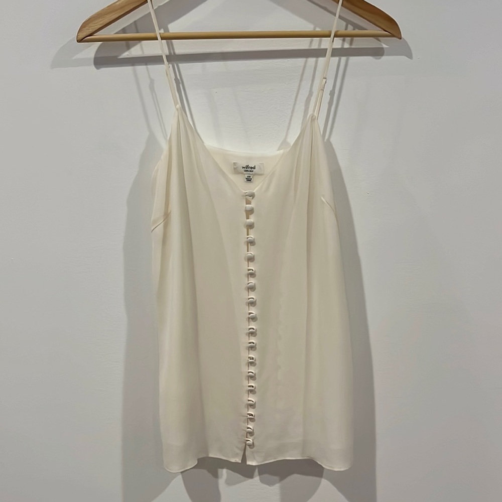 Aritza Wilfred 100% white silk tank top XXS it is small in bust…so damn perfect